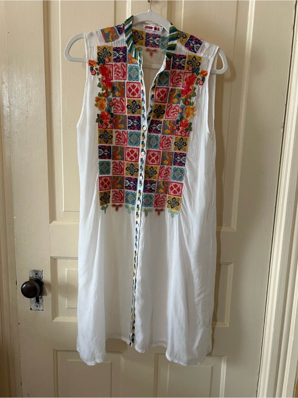 JOHNNY WAS sheer sleeveless tunic top shirt dress XS/S - Picture 12 of 12